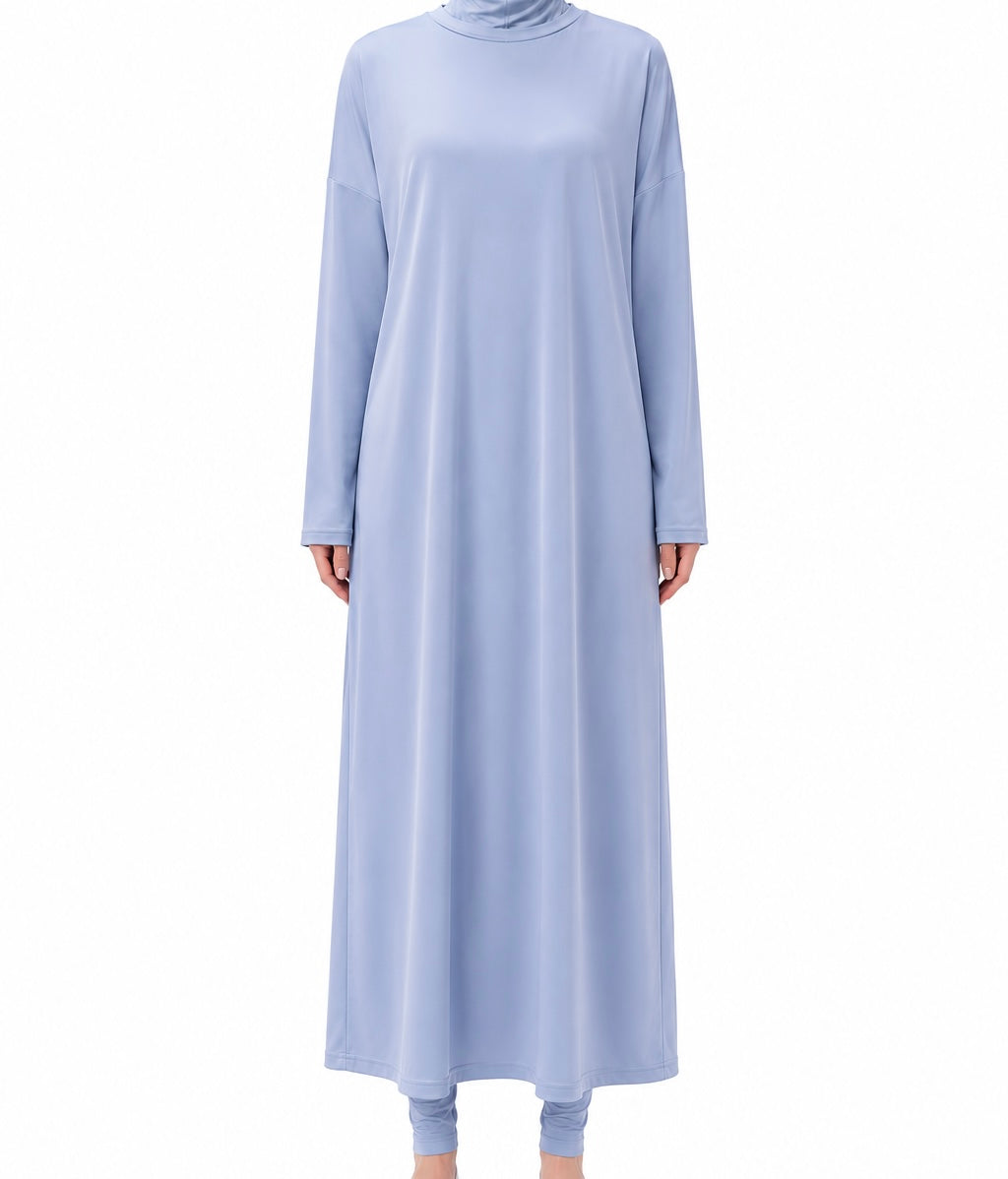HAYATI 3-Piece Burkini Turquoise with instant hijab - Quick-drying