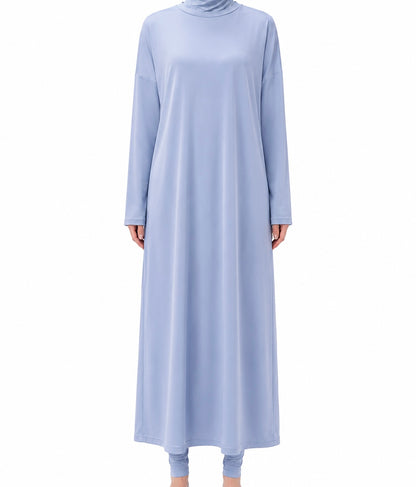 HAYATI 3-Piece Burkini Turquoise with instant hijab - Quick-drying
