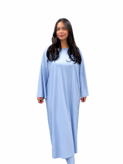 HAYATI 3-Piece Burkini Turquoise with instant hijab - Quick-drying